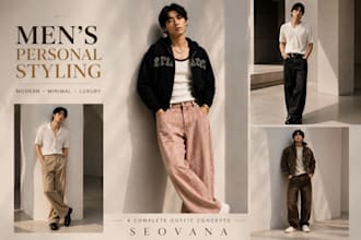 create personalised mens outfit mood boards