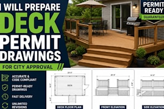 prepare deck permit drawing for city approval