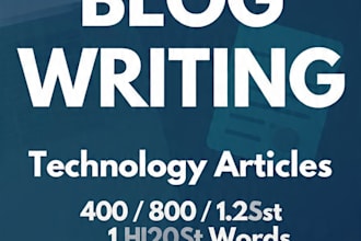 write SEO blog articles and website content about technology