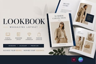 design digital lookbook, magazine layout, brand lookbook, fashion catalog