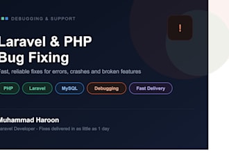 fix bugs and errors in your laravel or PHP application