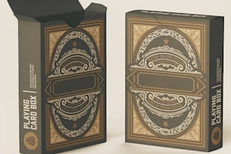 design card box template, card deck, tcg, packaging, editable PDF, card mockup