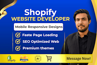 create design shopify store, shopify website, shopify dropshipping store