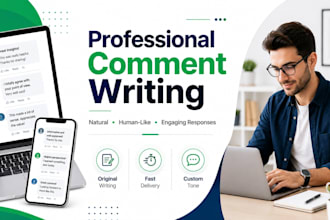 write comments on your blog post, social media post and website