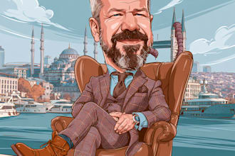 singel funny caricature professional business caricature
