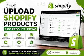 do shopify product listing, upload products