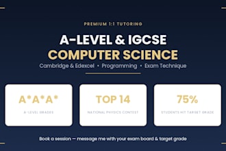 tutor you in a level and igcse computer science with proven results