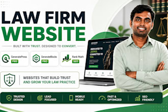 build an attorney, lawyer, and law firm website using generatepress