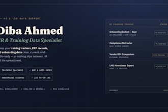 manage your HR data entry, training records, and lms tracking