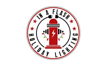design amazing super flash holiday lighting logo