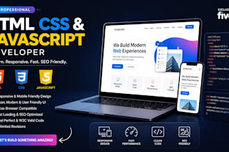 build a responsive website using HTML,CSS and java script