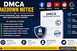send dmca takedown notice to remove copyright facebook instagram on google