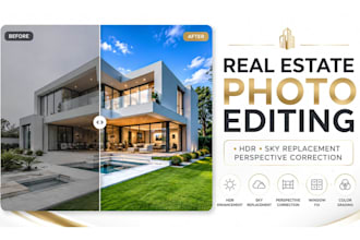 professionally edit real estate photos with hdr enhancement