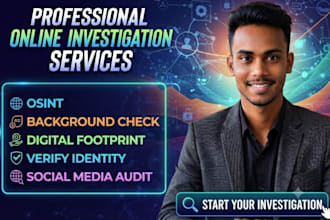 perform expert osint investigation and background check