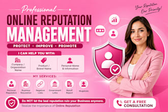 do reputation management and push down bad links