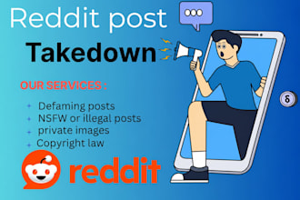 report to takedown reddit infringing, fake, defaming, nsfw or illegal post