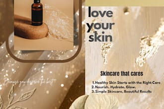 design luxury skincare instagram posts in canva