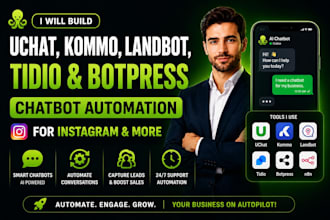 do uchat chatbot, kommo landbot, uchat tidio to botpress for instagram