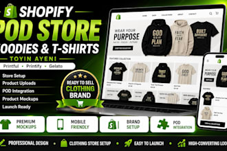 setup shopify print on demand store with printful for tshirts and hoodies