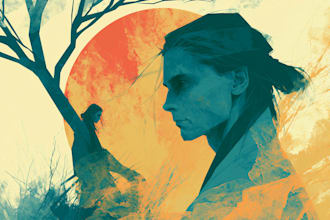 hand paint a stylised watercolor illustration