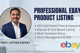 do ebay listing, ebay product listing, ebay SEO optimized, ebay lister