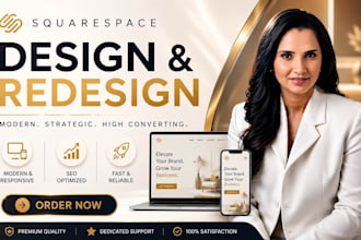 build luxe squarespace website design landing page seo ecommerce blog redesign