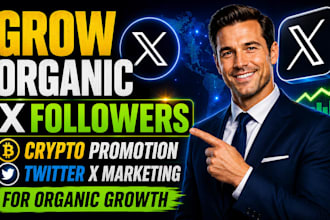 grow organic x followers crypto promotion twitter x marketing for organic growth