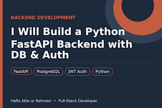 build a python fastapi backend with database and auth