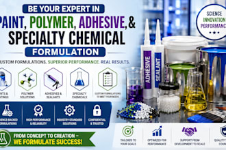be your expert in paint, polymer, adhesive, and specialty chemical formulation