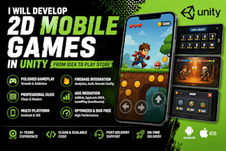 develop unity 2d game for you