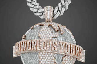design 3d icebox custom rapper chain, blings,hiphop cuban link chain,jewelry,stl