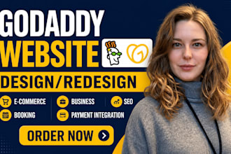 design godaddy website, godaddy redesign, godaddy SEO, godaddy builder