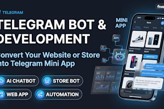 convert your existing website or store to telegram mini app, telegram store bot