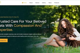 design wix veterinary website vet clinic animal hospital website