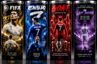 design premium 20oz, 30oz and 40oz tumbler wrap designs