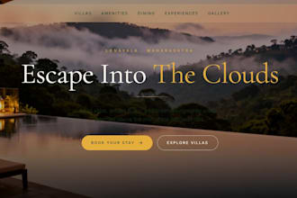 design a luxury hotel, resort, or villa website