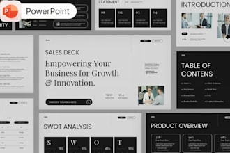 create professional powerpoint pitch deck master slide presentation design