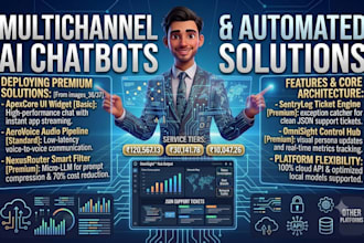develop an enterprise ai voice chatbot widget and custom analytics dashboard