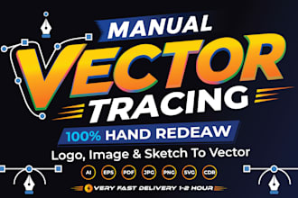 redraw , refine  and convert logo to vector