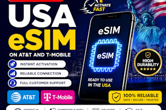 activate USA esim on att and t mobile fast