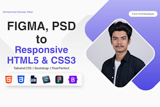 convert figma to html css responsive website layout