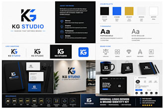 design a modren minimal logo and also brand identity