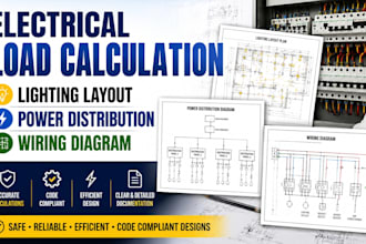 electrical load calculation lighting layout power distribution wiring diagram