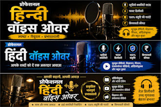 record a professional hindi voice over for your project