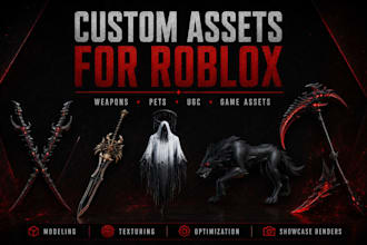 create custom roblox weapons and ugc 3d models
