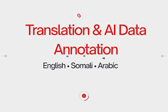 be you english somali and arabic translator and ai data annotator