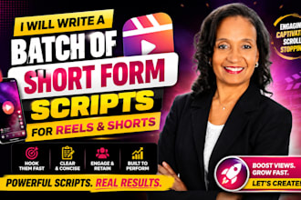 write a batch of short form script for reels and shorts