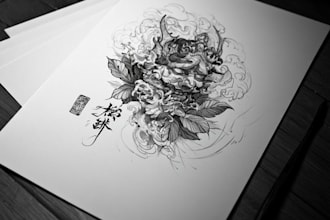 design a professional japanese tattoo design