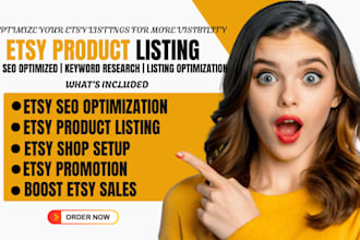 do etsy product listing, etsy seo , etsy listing optimization