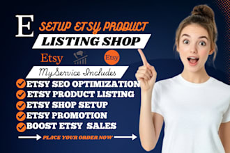 setup etsy product listing etsy seo etsy promotion etsy listing etsy shop